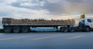 Truck loaded with debris that might cause injuries